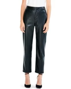NIC+ZOE Petite Faux Leather Relaxed Trousers