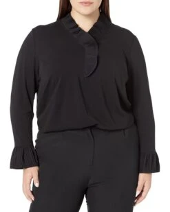 NIC+ZOE Plus Size Ruffled Up Top