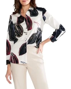 NIC+ZOE Stamped Flowers Shirt