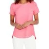 NIC+ZOE Short Sleeve Shirt Tail Crew Tee