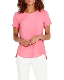 NIC+ZOE Short Sleeve Shirt Tail Crew Tee