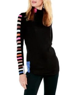 NIC+ZOE Stripes Aside Vital Turtleneck
