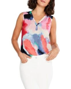 NIC+ZOE Petite Abstract Art Tank
