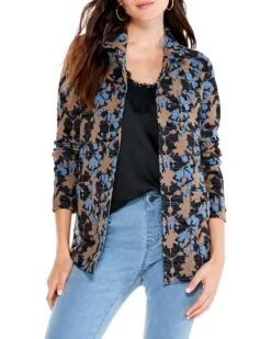 NIC+ZOE Mosaic Mix Knit Blazer