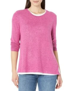 NIC+ZOE Sweet Dreams Long Sleeve Double Layer Tee