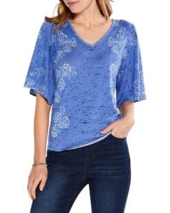 NIC+ZOE Coastline Coral Sweater