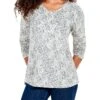 NIC+ZOE Angled Ikat Lone Sleeve V Tee 1 NIC+ZOE Angled Ikat Lone Sleeve V Tee -Nic+Zoe 81938KYsmbL. AC SR736920