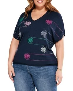 NIC+ZOE Plus Size Color Spun Sweater