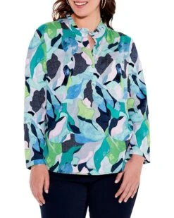 NIC+ZOE Plus Size Frozen Tundra Top