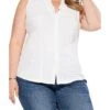 NIC+ZOE Plus Size Ruffled Around Tank