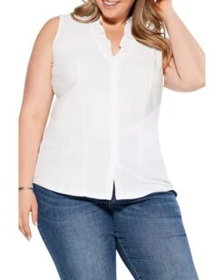 NIC+ZOE Plus Size Ruffled Around Tank