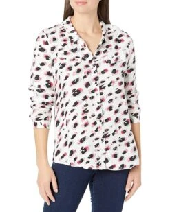 NIC+ZOE NIC+ZOE Women's Spotted Shirt