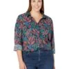 NIC+ZOE Plus Size Vibrant Garden Crinkle Shirt -Nic+Zoe 81Pm3OmoobL. AC SR736920