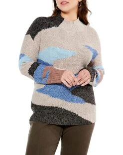 NIC+ZOE Plus Size Winter Waves Sweater