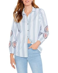 NIC+ZOE Embroidered Skies Shirt