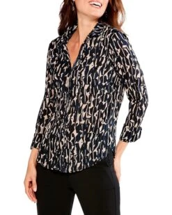 NIC+ZOE Petite New Wave Crinkle Shirt