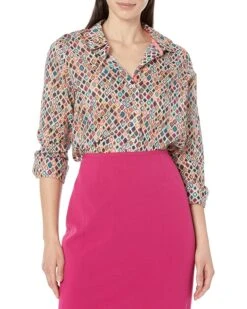 NIC+ZOE Beach Glass Crinkle Shirt