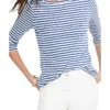 NIC+ZOE 3/4 Sleeve Stripe Boat Tee -Nic+Zoe 81jMLsxyAcL. AC SR736920