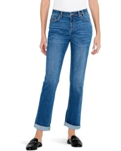 NIC+ZOE Petite Mid-Rise Girlfriend Jeans