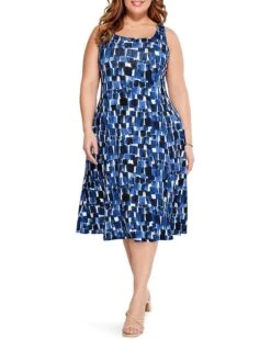NIC+ZOE Plus Size Artist Blocks Dress