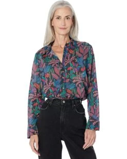 NIC+ZOE Vibrant Garden Crinkle Shirt