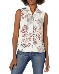 NIC+ZOE NIC+ZOE Women's Scattered Letters Tank