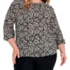 NIC+ZOE Plus Size Lacy Leaves Top -Nic+Zoe 91BjLLjMl6L. AC SR736920
