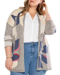 NIC+ZOE Plus Size Petal Blues Cardigan