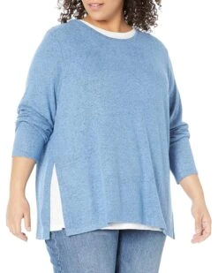 NIC+ZOE Plus Size Sweet Dreams Long Sleeve Double Layer Tee