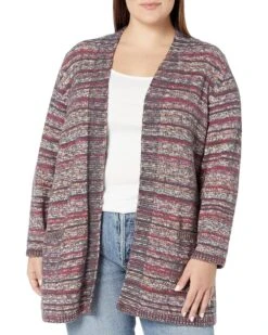 NIC+ZOE Plus Size Shadow Sunset Cardigan