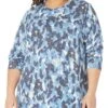NIC+ZOE Plus Size Sweet Dreams Long Sleeve River Stone Tee -Nic+Zoe 91YX0JAxJBL. AC SR736920