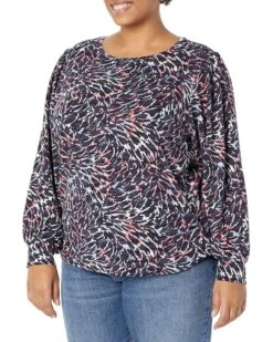 NIC+ZOE Plus Size Glowing Sunset Top