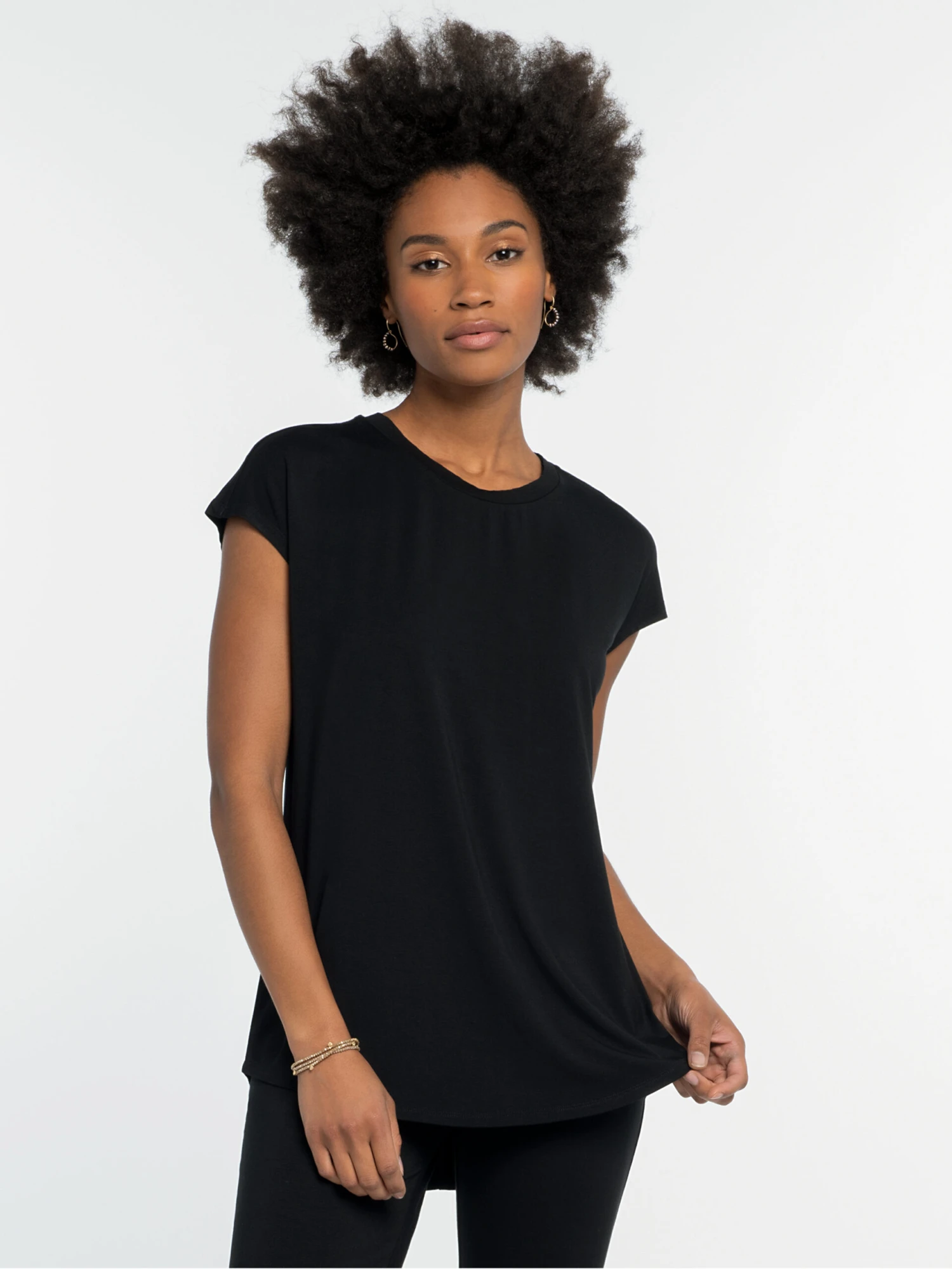 Eaze Tee Eaze Tee -Nic+Zoe ALL1018BLXPRODUCT 01 scaled