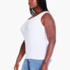 Perfect Knit Rib Scoop Tank PAPER WHITE -Nic+Zoe ALL1051WPWHPRODUCT 02