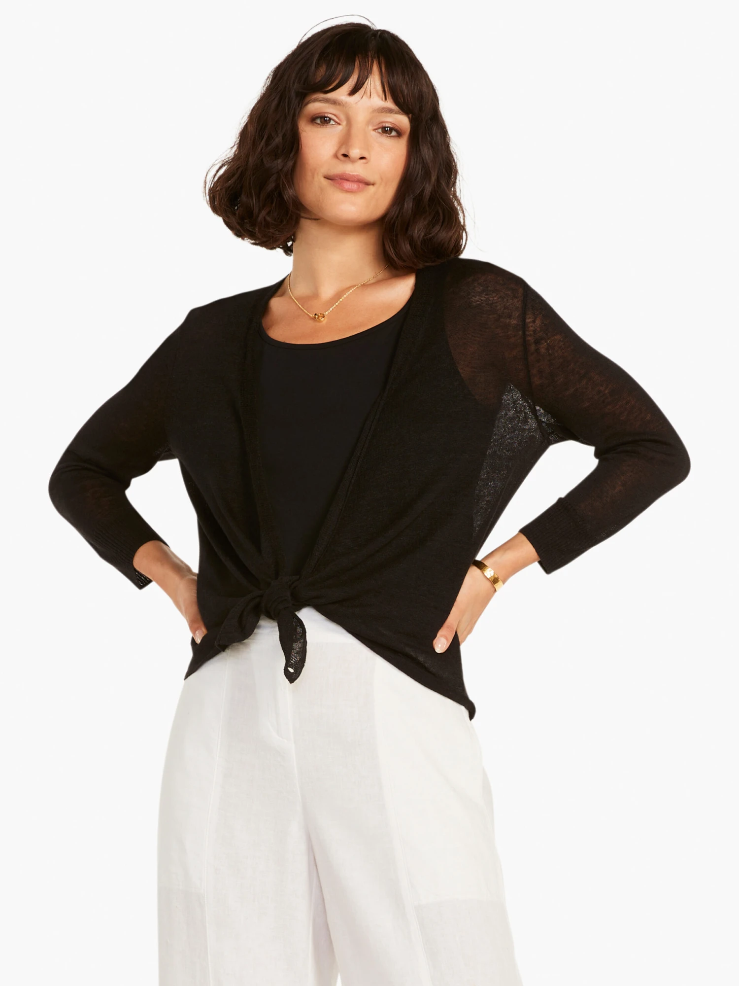 Lightweight 4-Way Cardigan Lightweight 4-Way Cardigan -Nic+Zoe ALL1107BLXPRODUCT 02 scaled