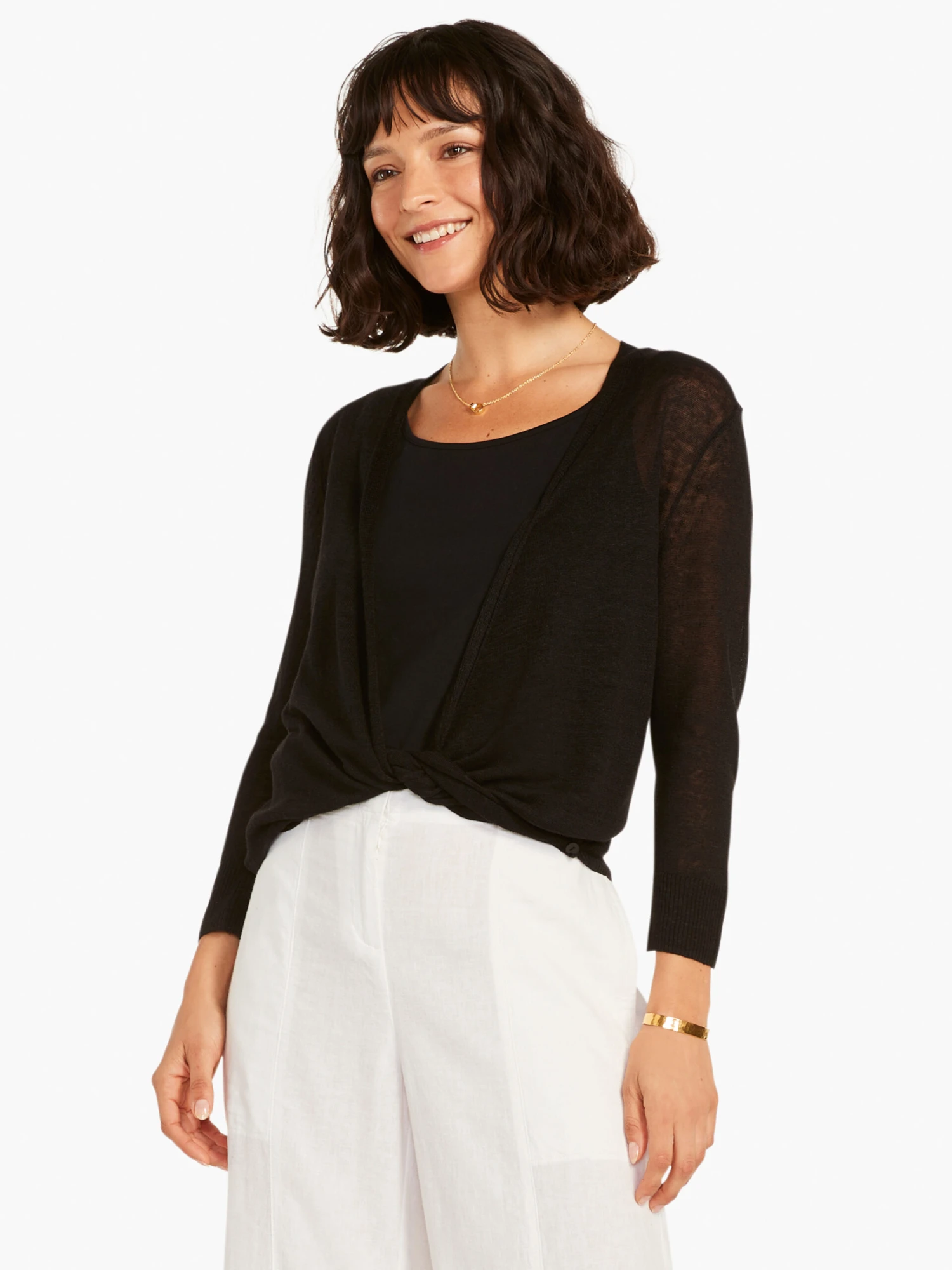 Lightweight 4-Way Cardigan Lightweight 4-Way Cardigan -Nic+Zoe ALL1107BLXPRODUCT 03 scaled