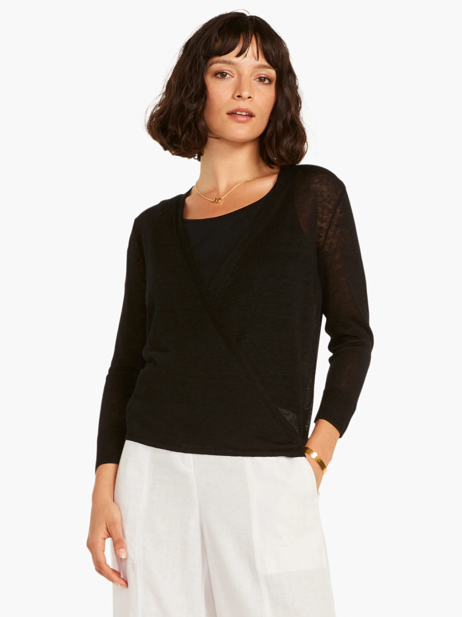 Lightweight 4-Way Cardigan Lightweight 4-Way Cardigan -Nic+Zoe ALL1107BLXPRODUCT 04 scaled