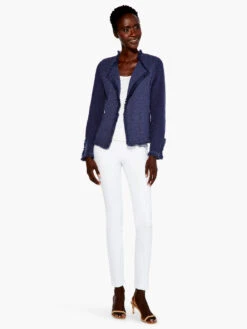 Fringe Mix Knit Jacket NAVY -Nic+Zoe ALL1133NVYPRODUCT 04