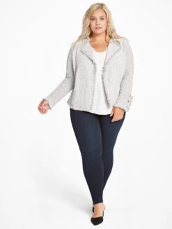 Fringe Mix Knit Jacket SUGAR COOKIE -Nic+Zoe ALL1133WSRCPRODUCT 05