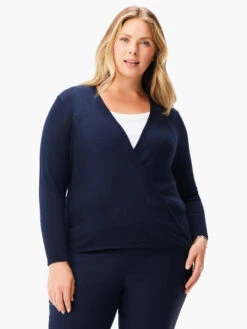 All Year 4-Way Cardigan DARK INDIGO -Nic+Zoe ALL1169WDIDPRODUCT 04