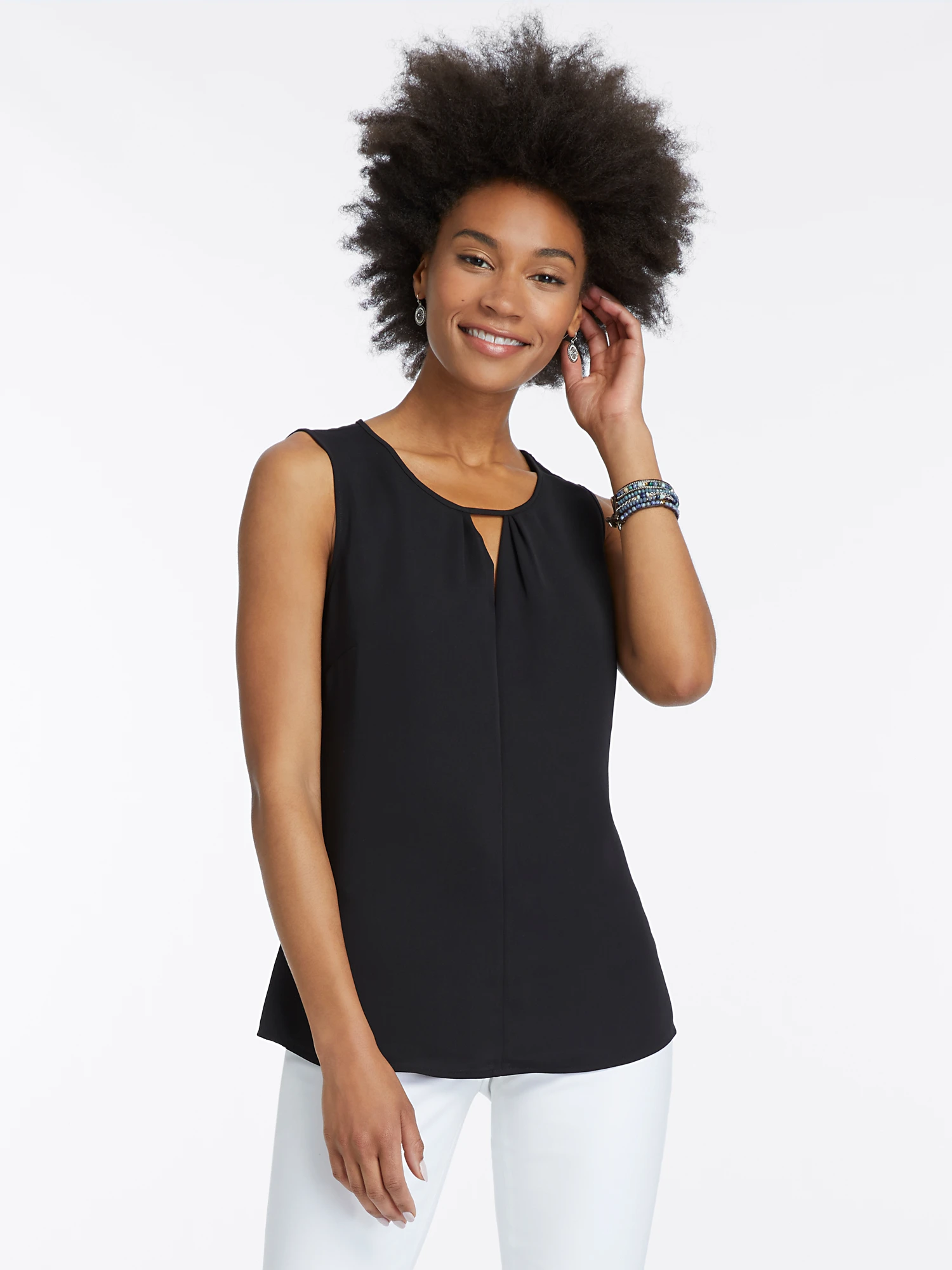 Easy Keyhole Top Easy Keyhole Top -Nic+Zoe ALL1670BLXPRODUCT 01