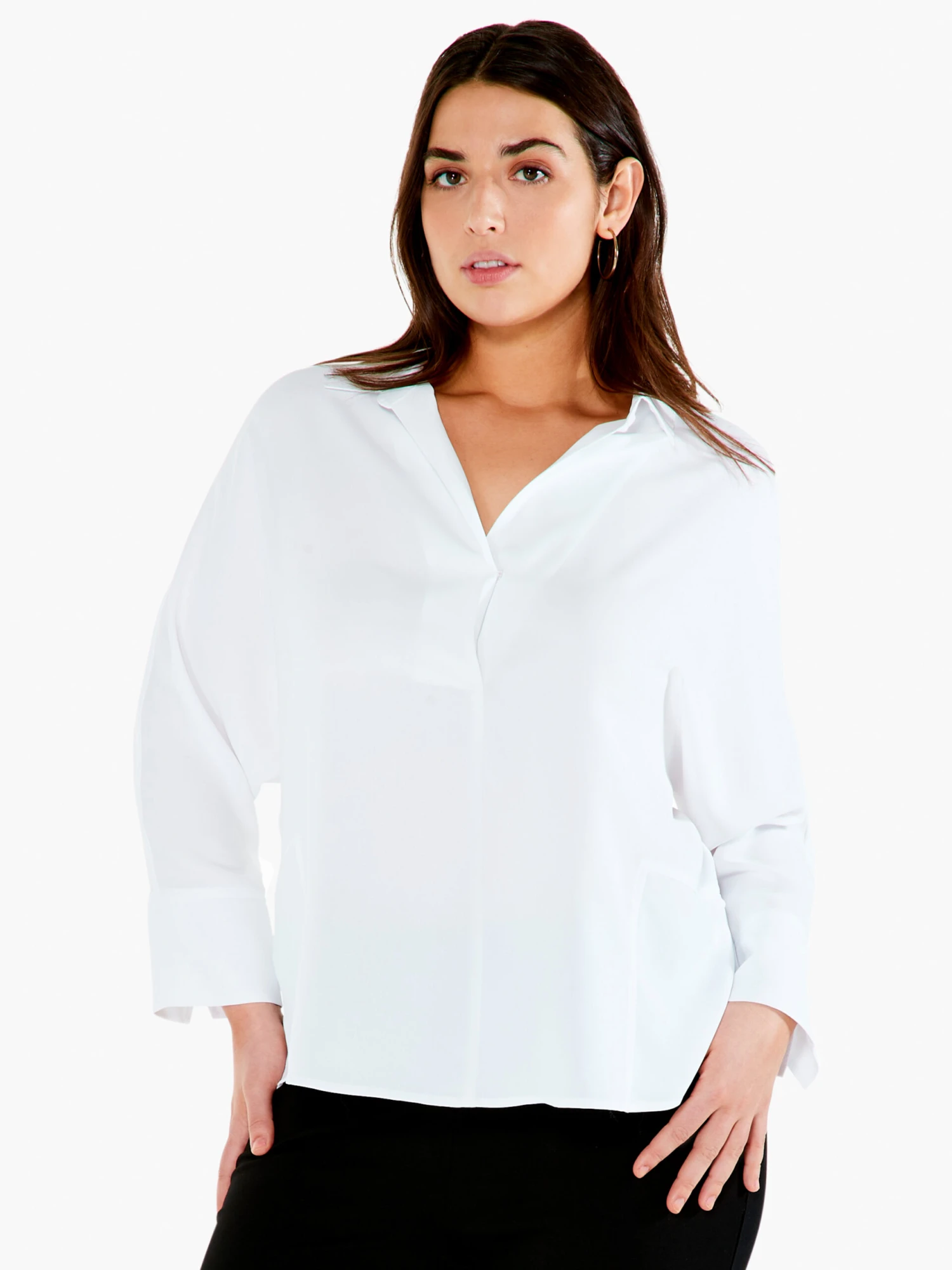 Flowing Ease Blouse PAPER WHITE Flowing Ease Blouse PAPER WHITE -Nic+Zoe ALL1675WPWHPRODUCT 01 scaled