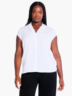 Cap Sleeve Day To Night Top PAPER WHITE -Nic+Zoe ALL1683W20PWHPRODUCT 04