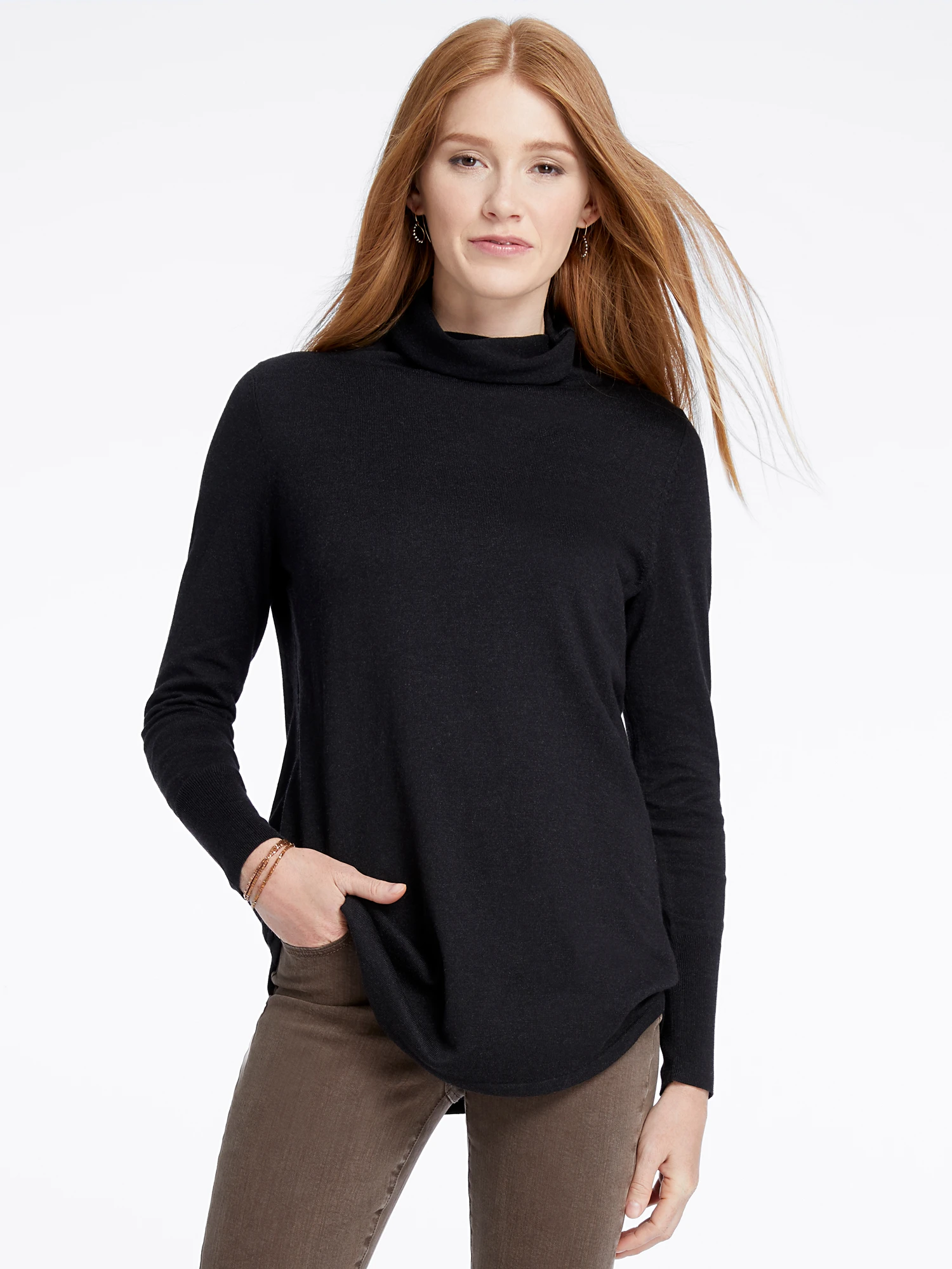 Vital Turtleneck Sweater BLACK ONYX Vital Turtleneck Sweater BLACK ONYX -Nic+Zoe F191188BLXPRODUCT 01