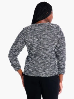 Starry Sky Knit Jacket BLACK MULTI -Nic+Zoe F231027WBLMPRODUCT 03