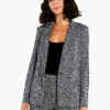 Etched Tweed Knit Blazer BLACK MULTI 1 Etched Tweed Knit Blazer BLACK MULTI -Nic+Zoe F231038BLMPRODUCT 01