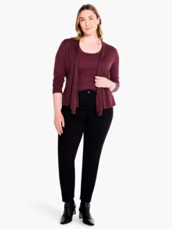 Perfect Knit Rib Scoop Tank REDWOOD -Nic+Zoe F231051WRDWPRODUCT 04