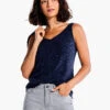 Drapey Rib Tank DARK INDIGO -Nic+Zoe F231087DIDPRODUCT 01