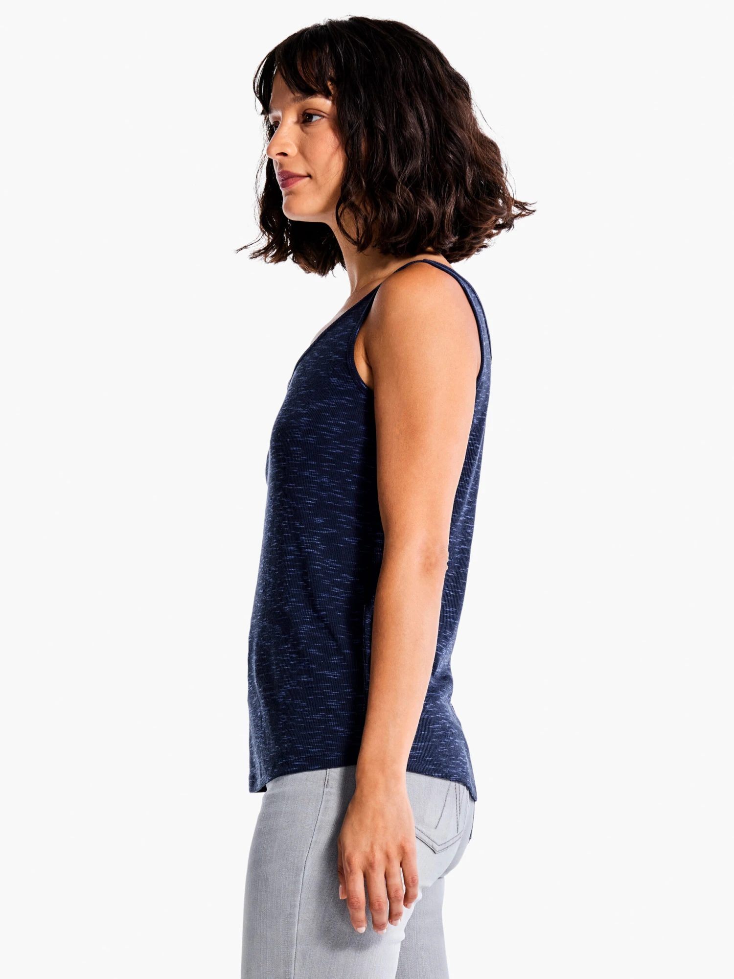 Drapey Rib Tank DARK INDIGO Drapey Rib Tank DARK INDIGO -Nic+Zoe F231087DIDPRODUCT 02 scaled