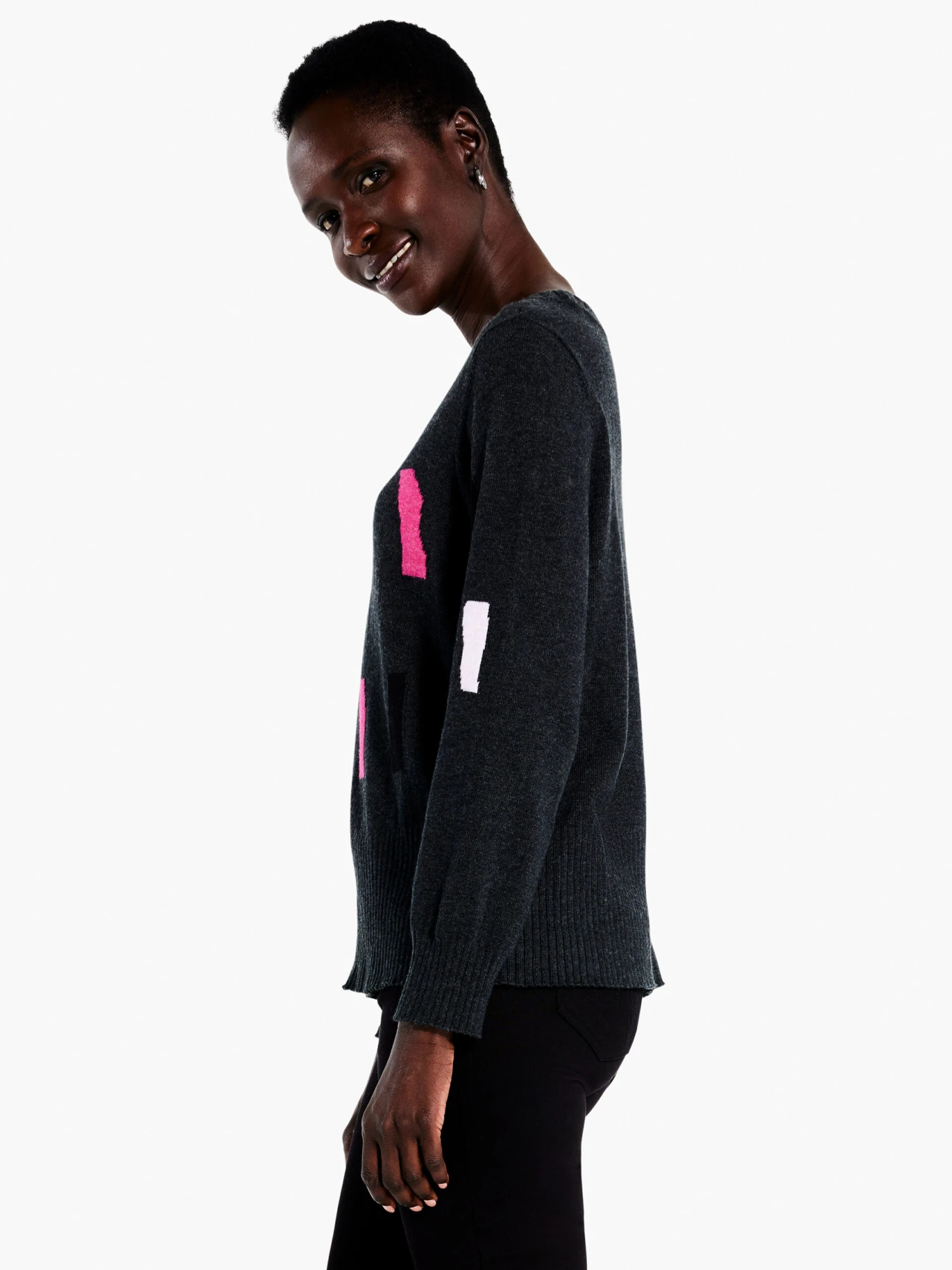 Falling Frost Sweater PINK MULTI Falling Frost Sweater PINK MULTI -Nic+Zoe F231105PKMPRODUCT 02 scaled